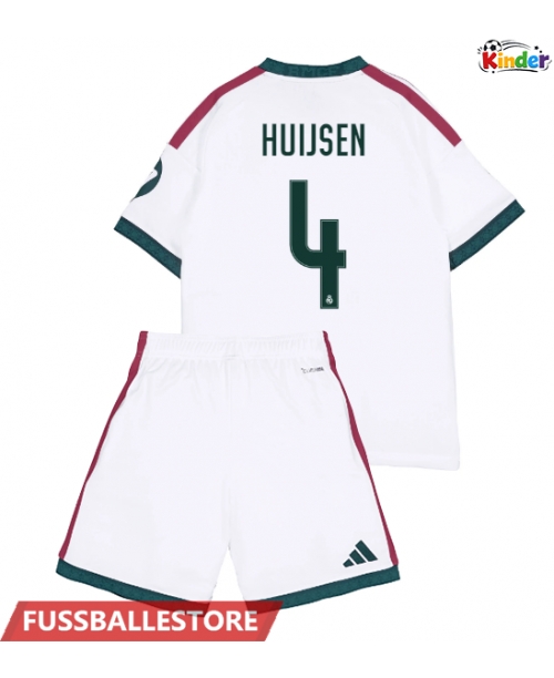 Günstige Real Madrid Dean Huijsen #4 Heimtrikotsatz Kinder 2026-27 Kurzarm (+ Kurze Hosen)